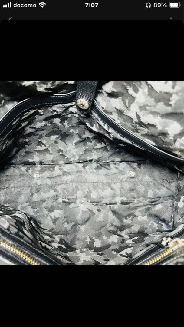 【山崎パンさま用】アニアリブリーフケースウェーブレザー　クロシェット　ブラック