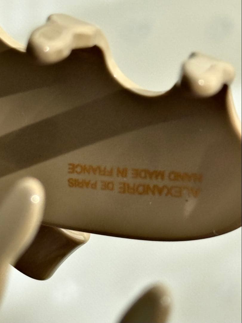 新品✨希少✨購入証明書有 ALEXANDRE DE PARIS ベージュクリップ