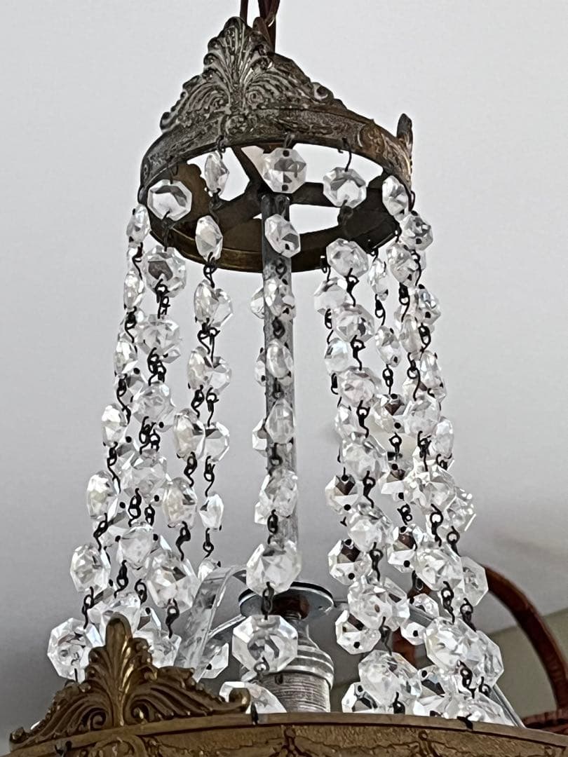 【美品】フランスアンティーク エンパイア様式 1灯シャンデリア[3608]