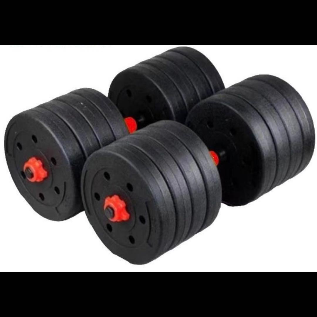 計50kg｜バーベルにもなるダンベル 可変式プレート／25kg×2個セット A3