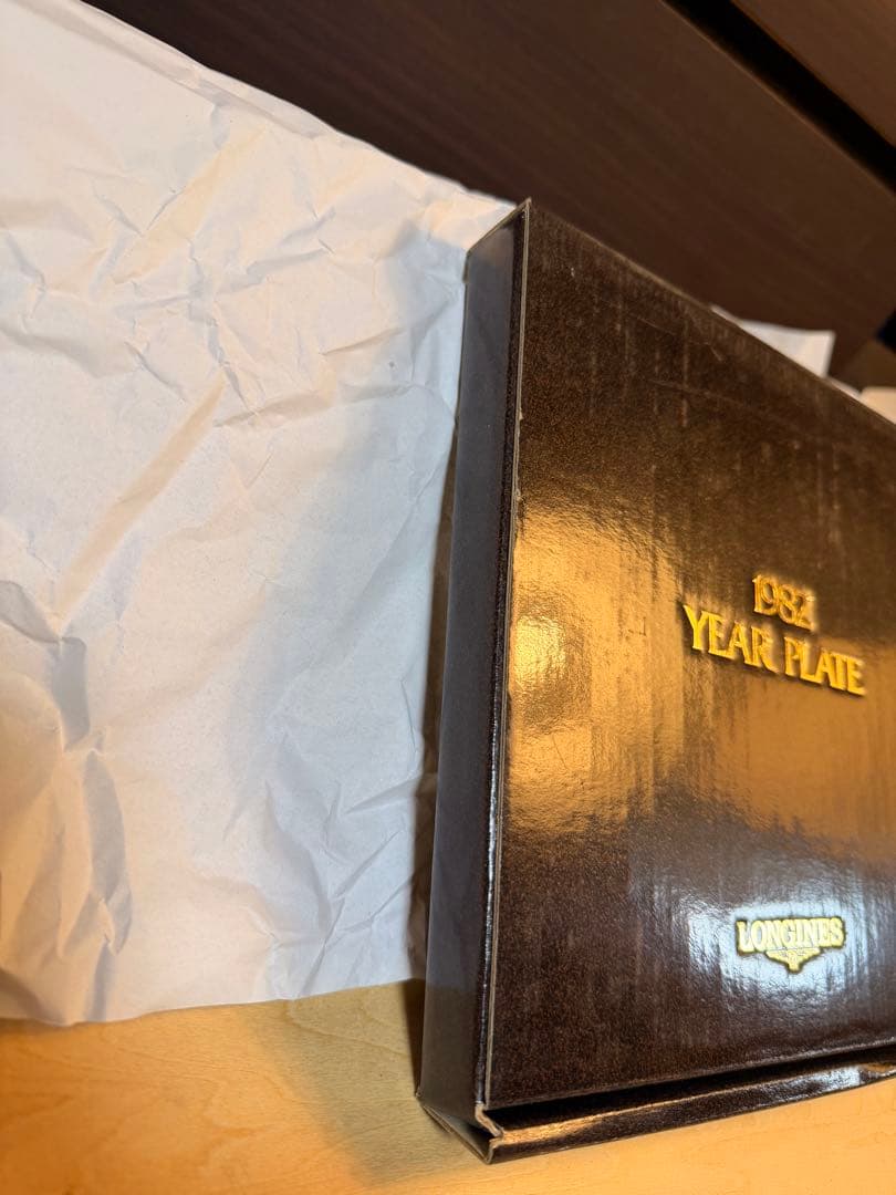 【希少・箱付きLONGINESロンジン1982YEAR PLATE 記念プレート
