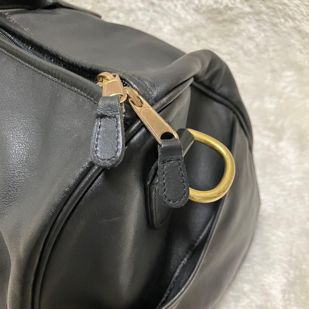 美品✨オールドコーチ USA製 ボストンバッグ レザー ブラック 2way
