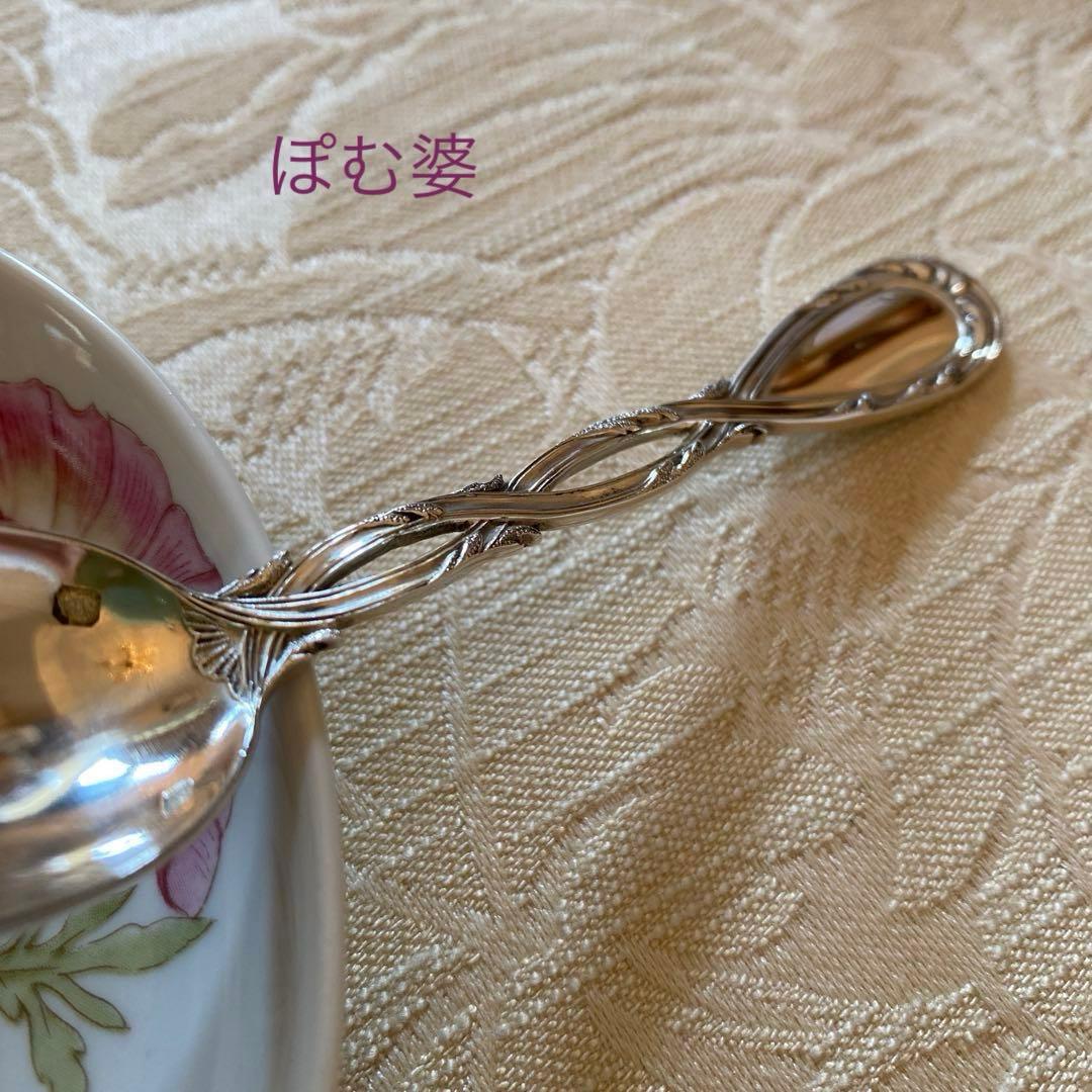 【ピュイフォルカ】純銀スプーン①ロワイヤル１本②ポンパドールアイスクリーム用２本