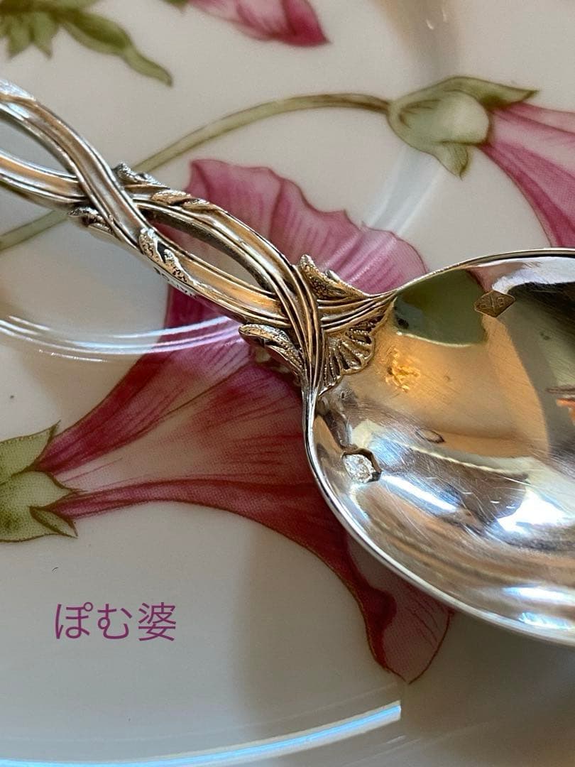 【ピュイフォルカ】純銀スプーン①ロワイヤル１本②ポンパドールアイスクリーム用２本