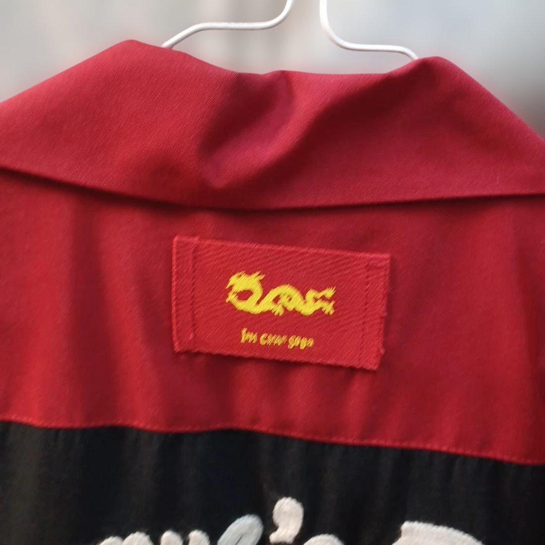 Temmy's ボウリングシャツ 黒/赤