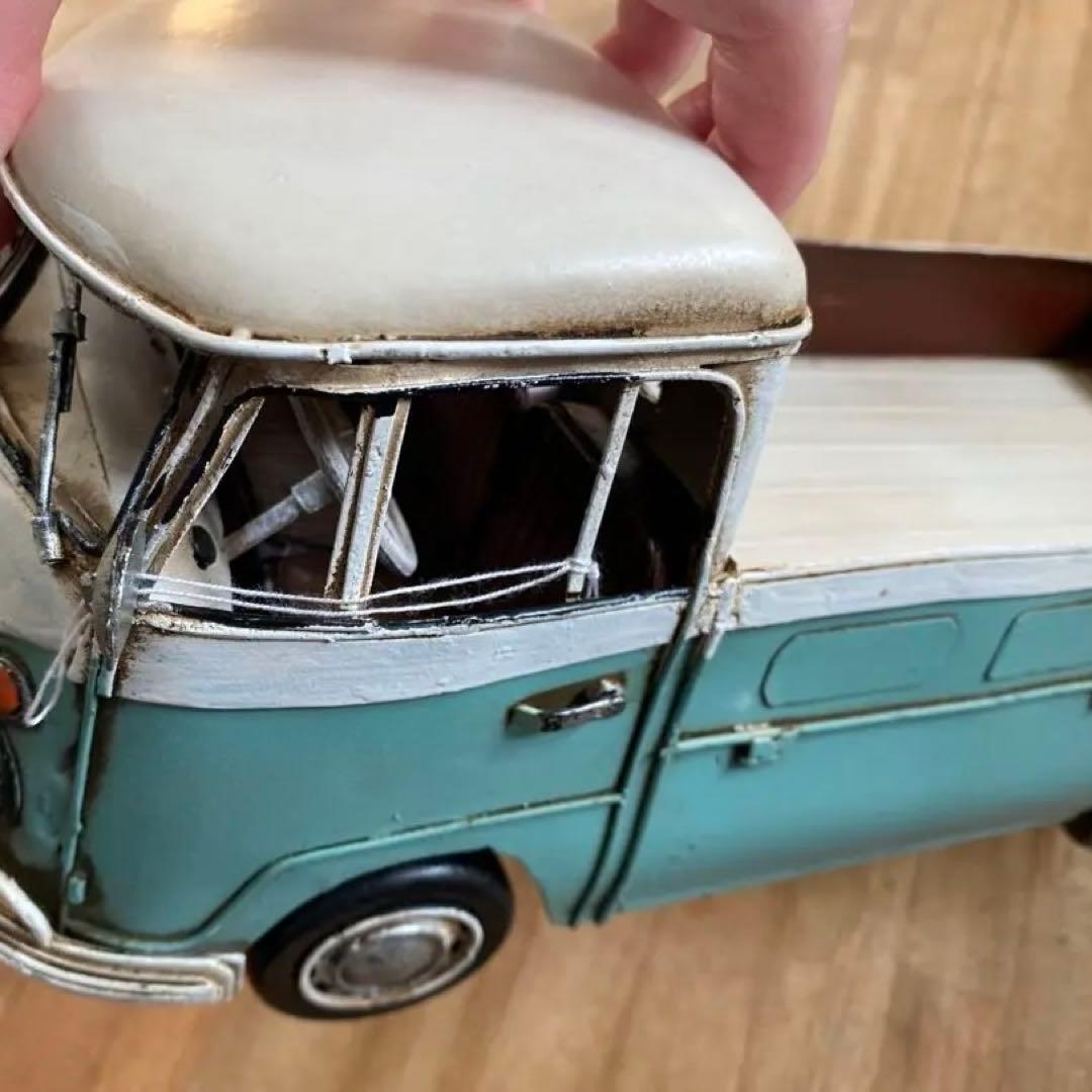 ワーゲンバス風 ブリキ製 ミニカー インテリア雑貨　①