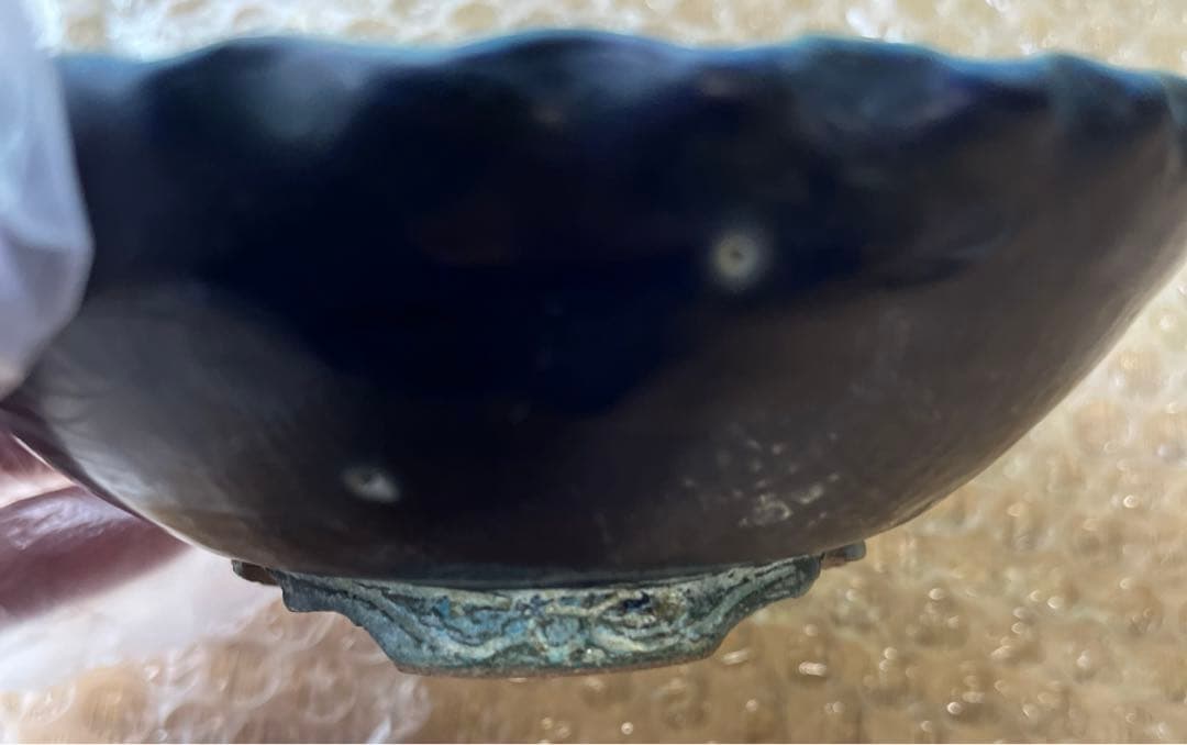 林沐雨　小品　盆栽鉢　レトロ　　(A7)