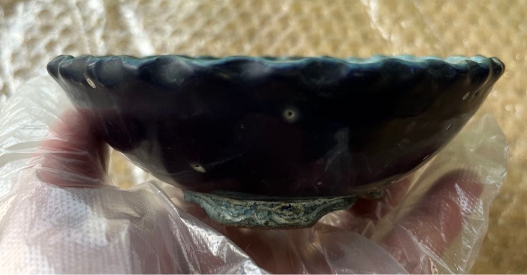 林沐雨　小品　盆栽鉢　レトロ　　(A7)