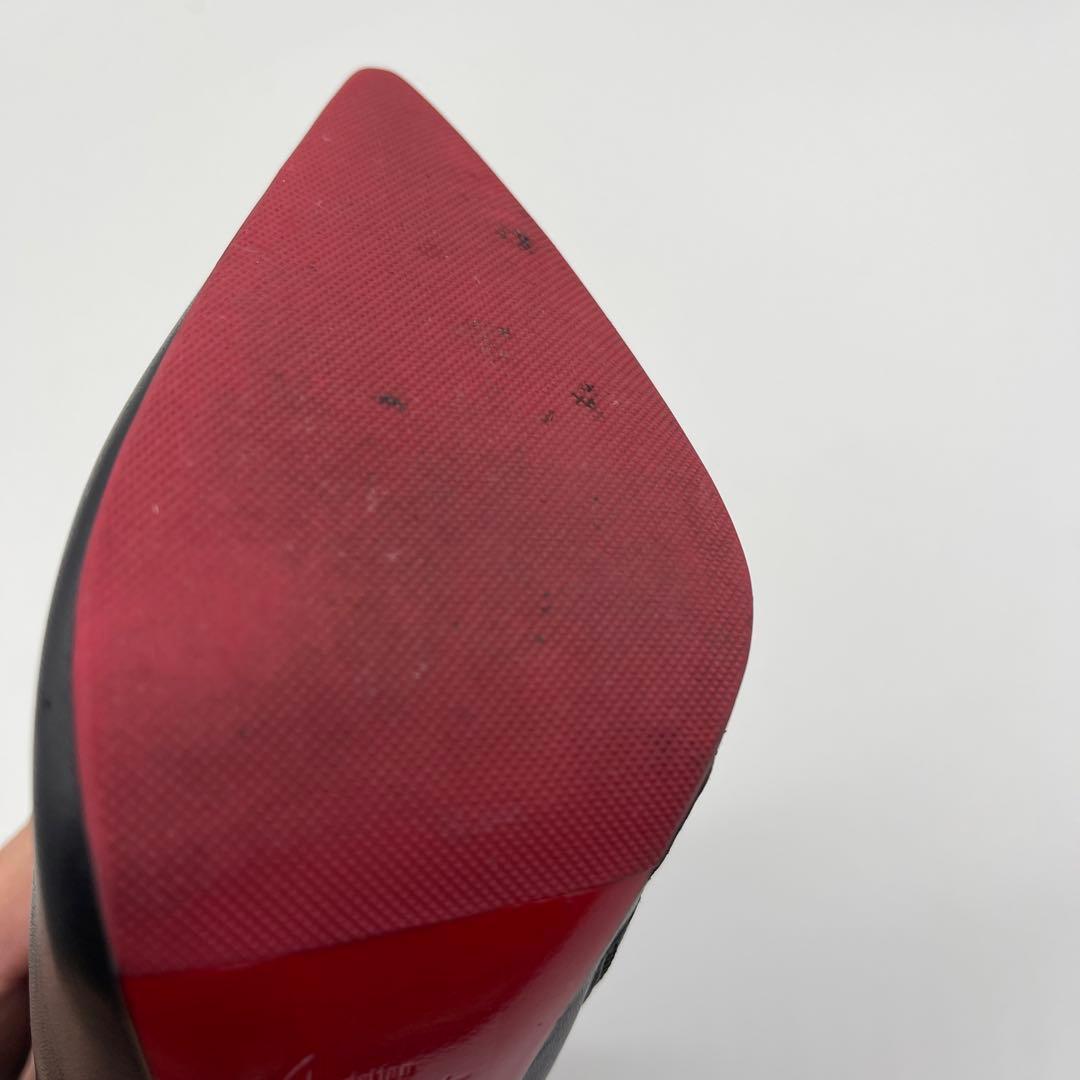 ウ*ン様 クリスチャンルブタン ショートブーツ 34.5 ブラック