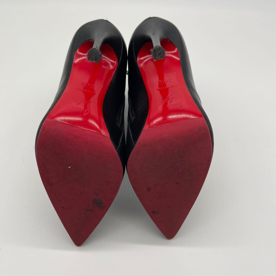 ウ*ン様 クリスチャンルブタン ショートブーツ 34.5 ブラック