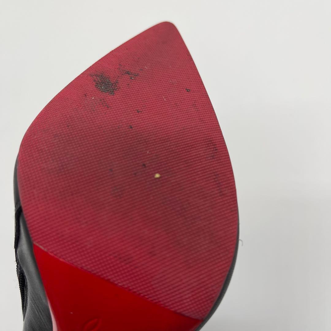 ウ*ン様 クリスチャンルブタン ショートブーツ 34.5 ブラック