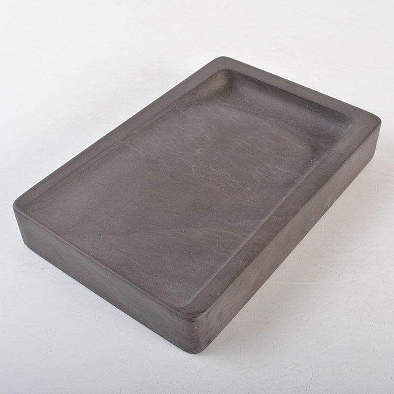 中国　書道具　端渓硯　唐木箱付　V　R7277