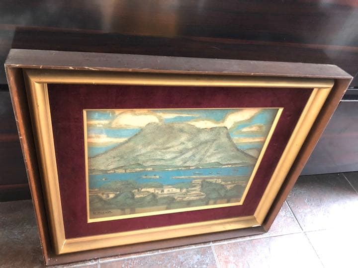 田坂広助《櫻島》サイン有　大作