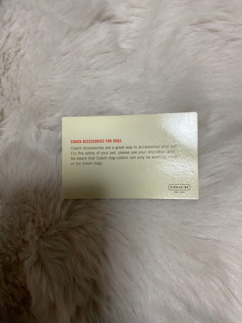 新品未使用品　COACH赤いレザー犬用首輪 Ｌサイズ スタッズ付き