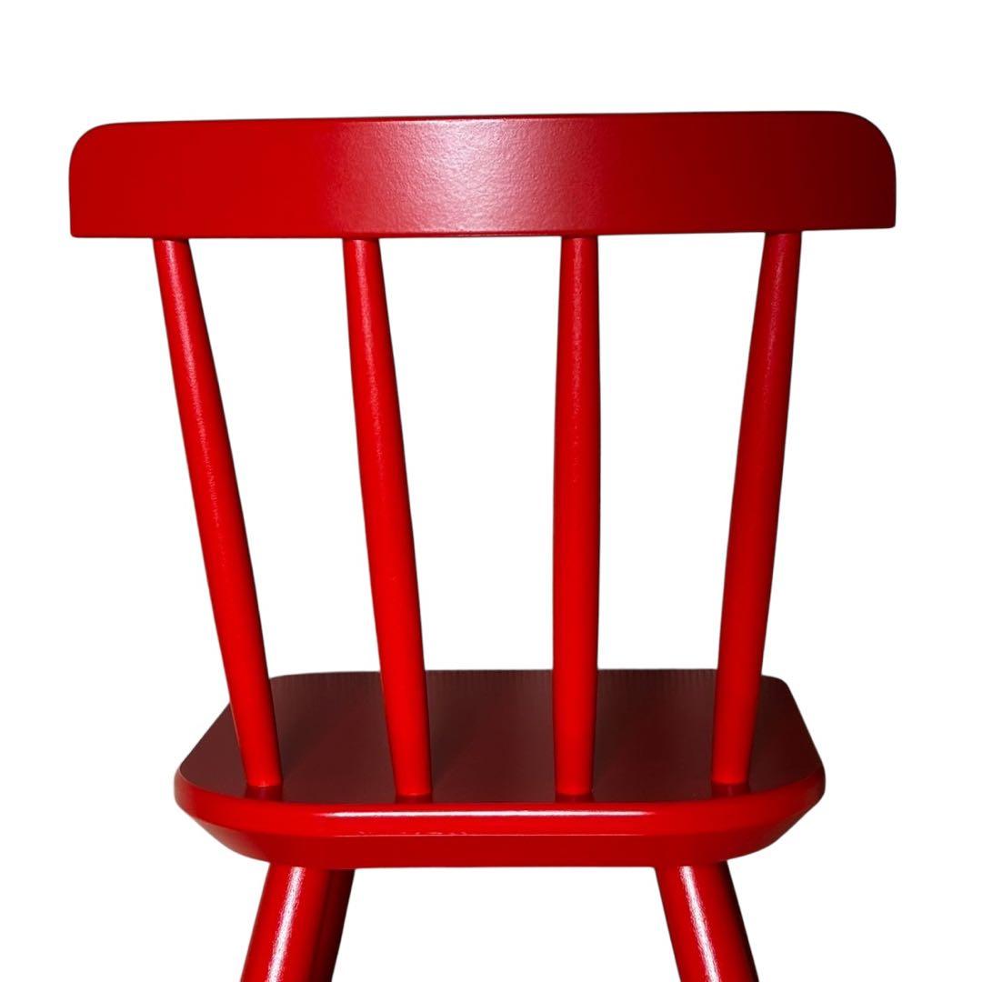 廃盤色 IKEA イケア AGAM アーガム キッズチェア ハイチェア　レッド赤