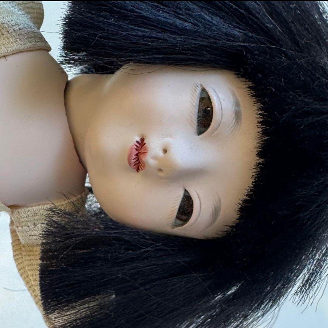 人気作家「味岡映水」 市松人形女の子 日本人形１６cm 桐塑美品 豆人形