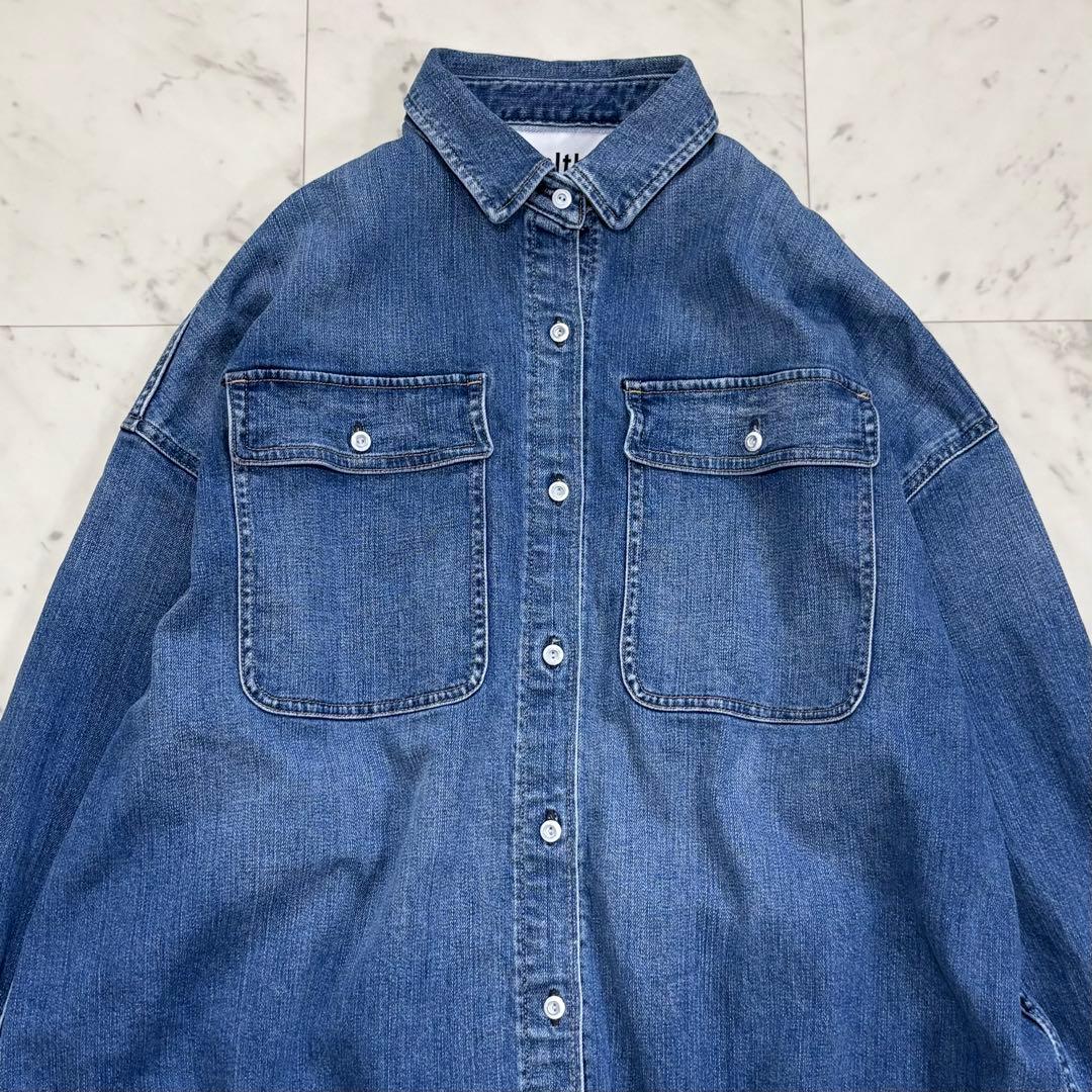 美品✨ヘルシーデニム　アーモンド　デニムシャツ　オーバーシルエット　2024SS