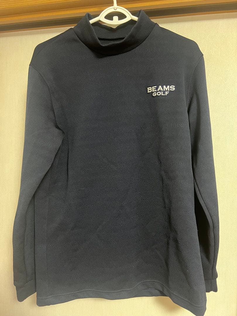 【ネイビー＆ホワイト セット】BEAMS GOLF モックネックシャツ M