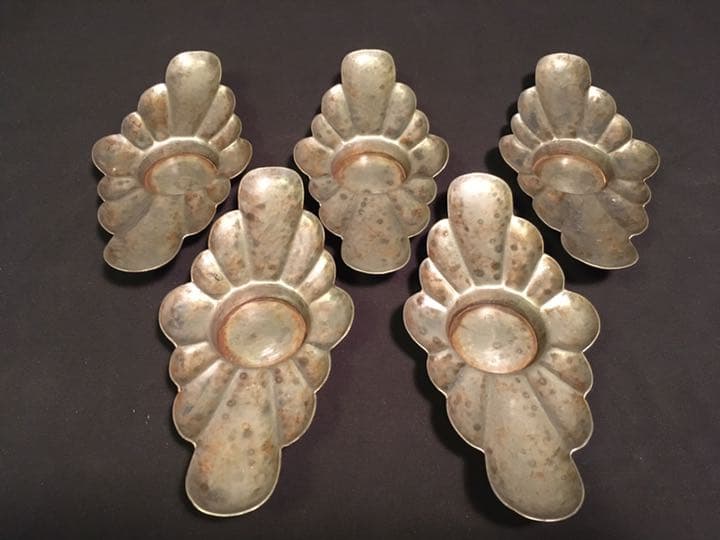 煎茶道具　茶托　錫　唐物