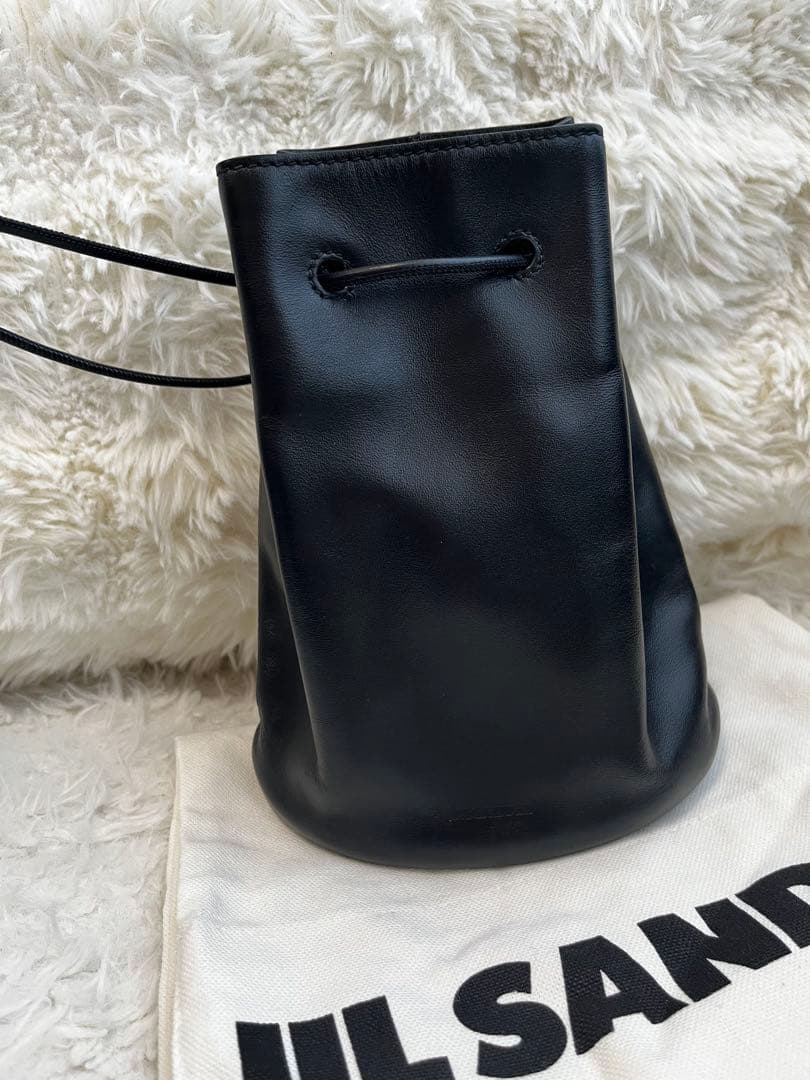S*e様 正規品JILSANDER ジルサンダー ドローストリング バッグ 黒