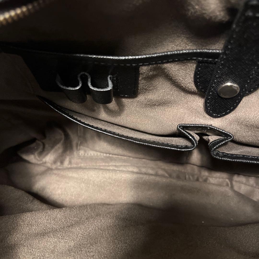す*ん様 ペッレモルビダキャピターノ 2室タイプ 2way ブリーフケース黒ブラ