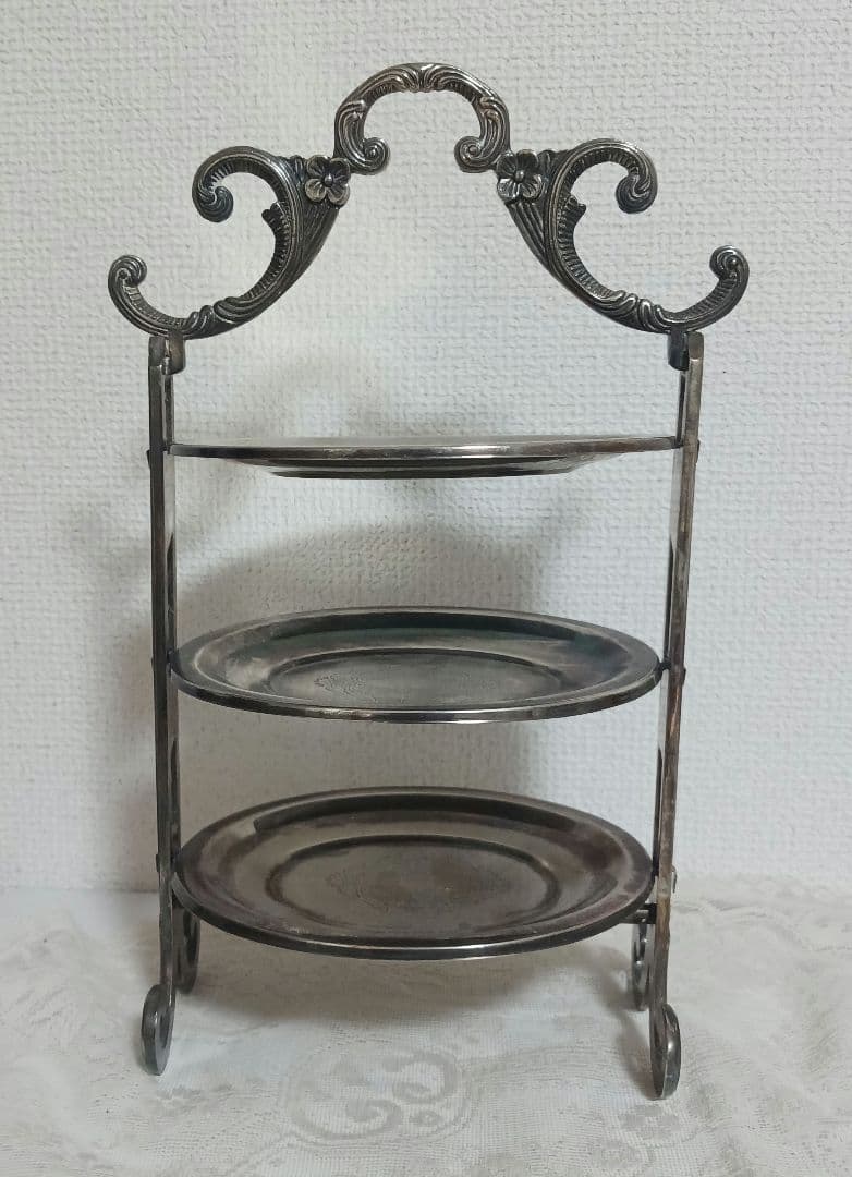 ☆フランス アンティーク 3段プレート スタンド