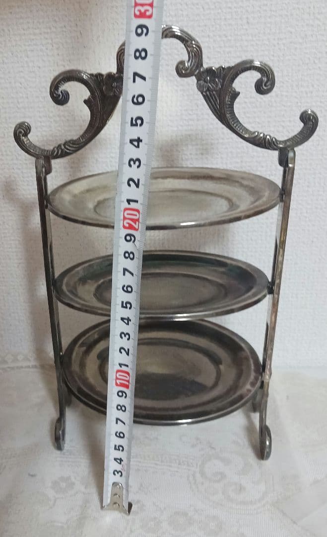☆フランス アンティーク 3段プレート スタンド