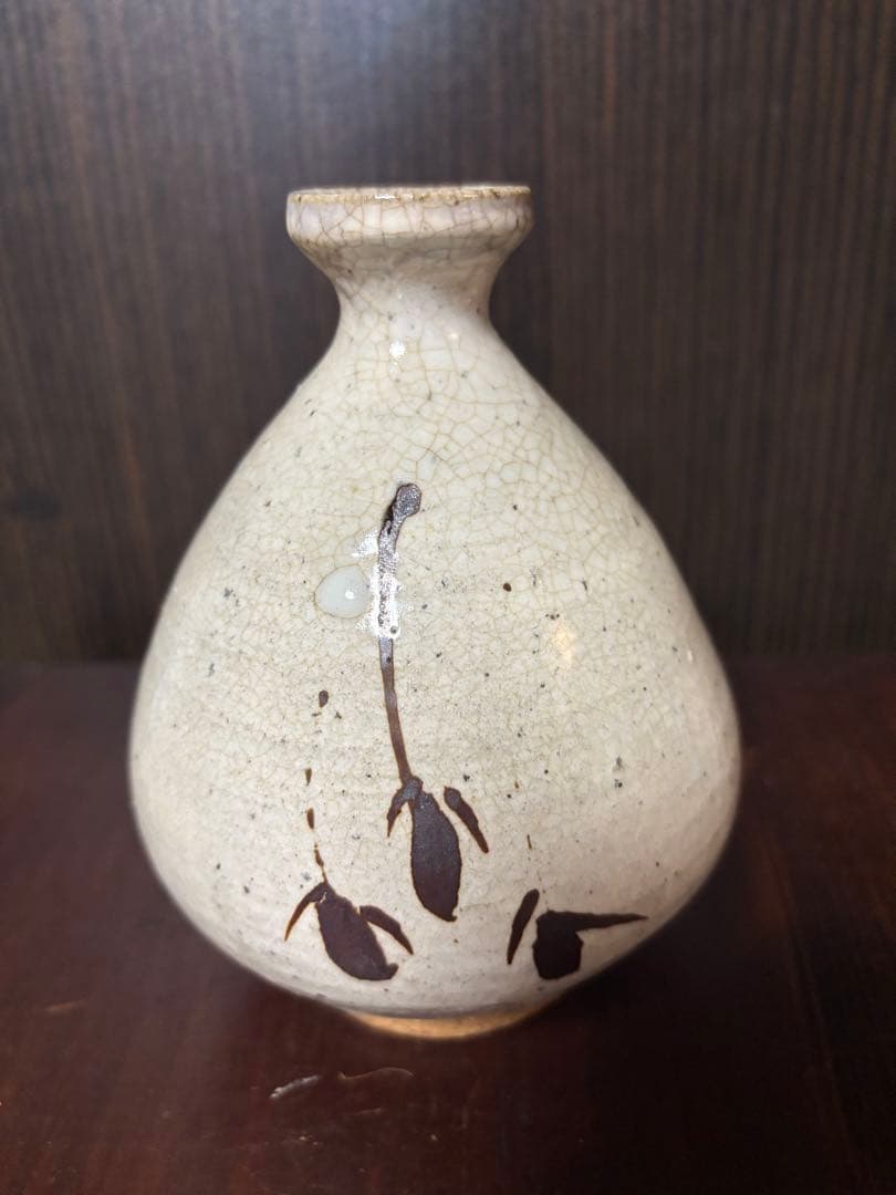 西岡小十　絵粉引　えこひき　徳利