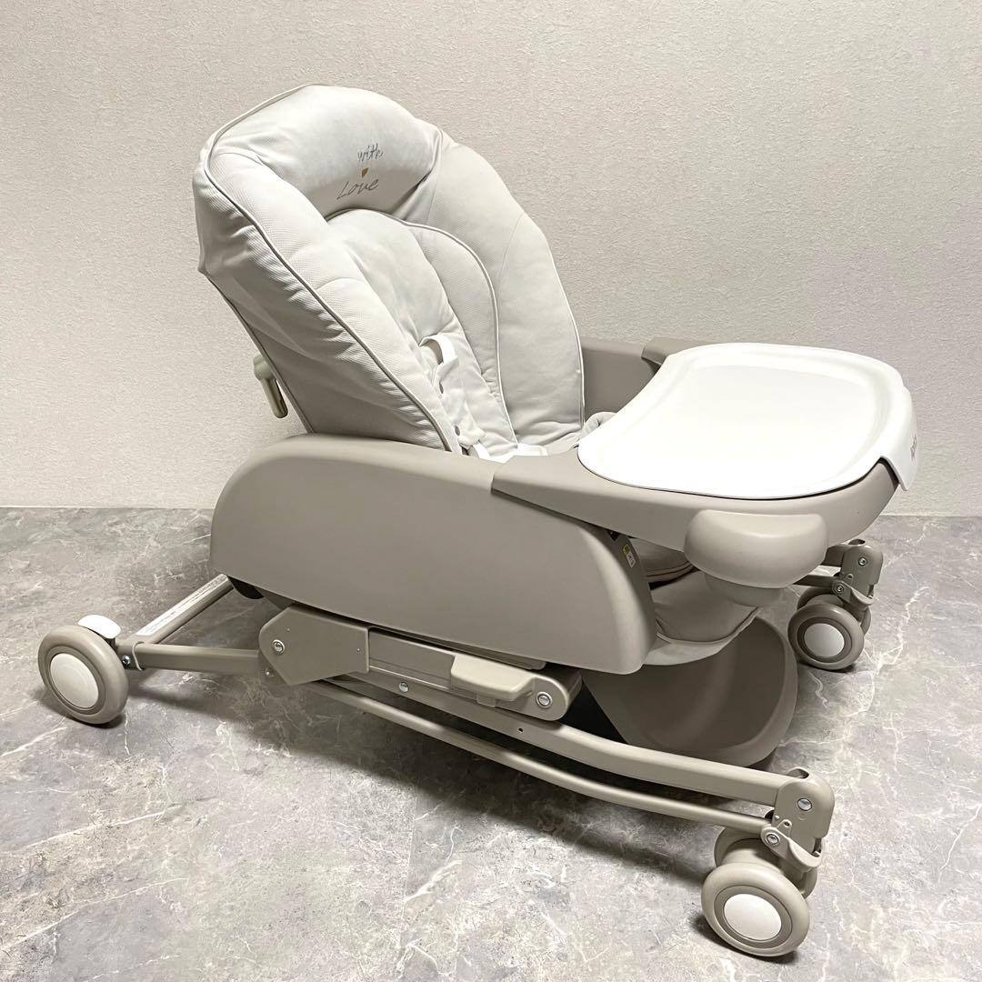 【美品】アップリカ ユラリズム スマート プレミアム　ハイローチェア