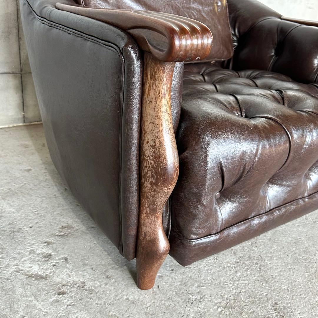 マルニ木工 ベルサイユ 本革シングルソファ Mスムース