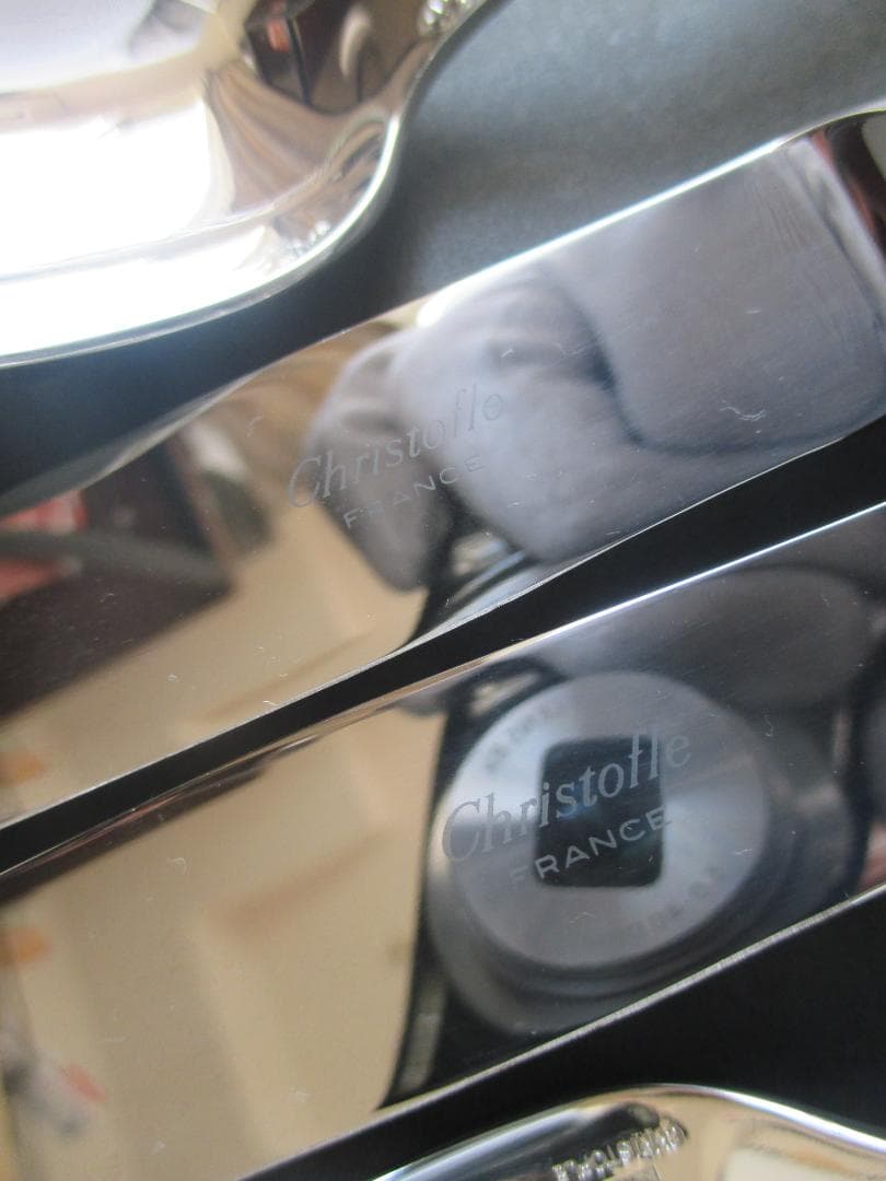 極美品☆仏蘭西高級銀器クリストフルシルバー銀P　カトラリー６本セット　リュバン