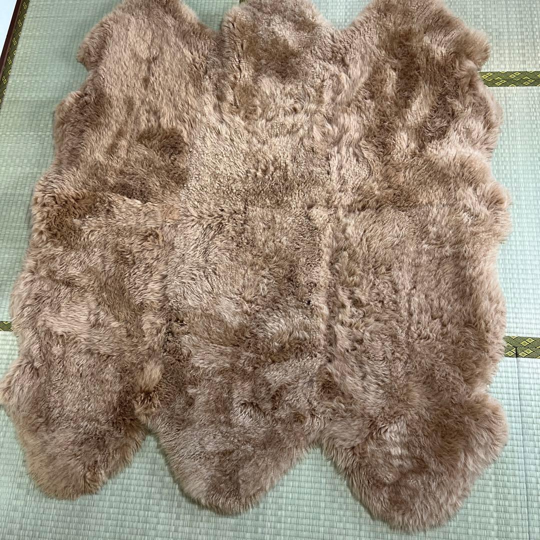 【好塩基球】ムートンラグ　ブラウン　6匹分　135×165