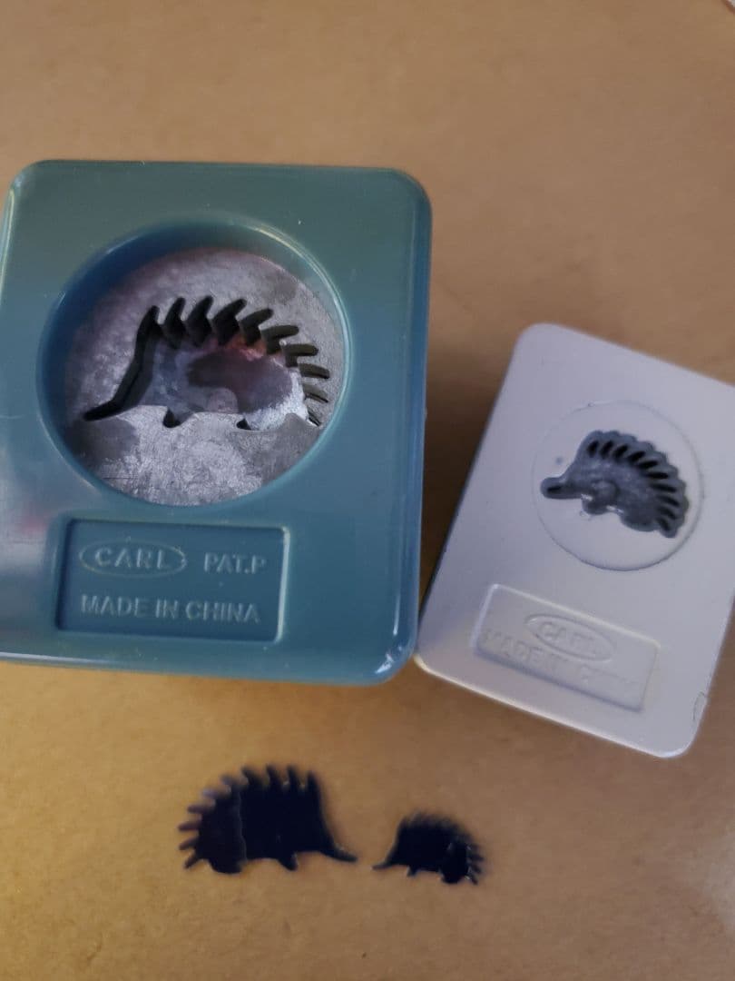 値下げ↓カール　クラフトパンチ　廃盤レア　ハリネズミ　親子はりねずみ