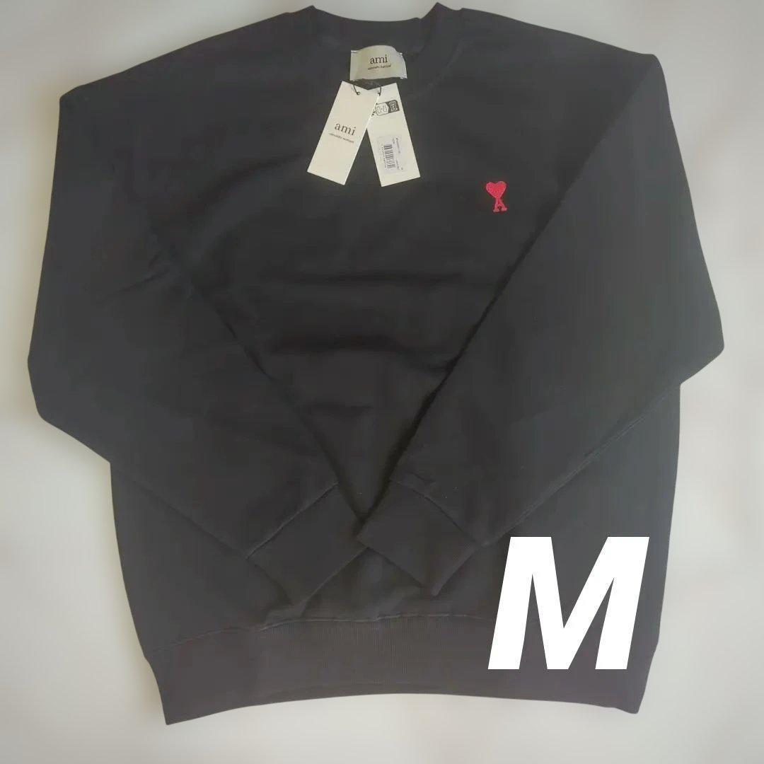 ✨新品タグ付✨ アミパリ 黒 トレーナー　サイズM QR認証済