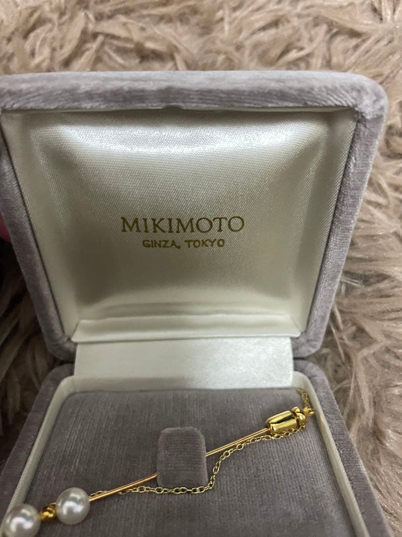 最終お値下げ　MIKIMOTO 真珠 チェーン付きブローチ