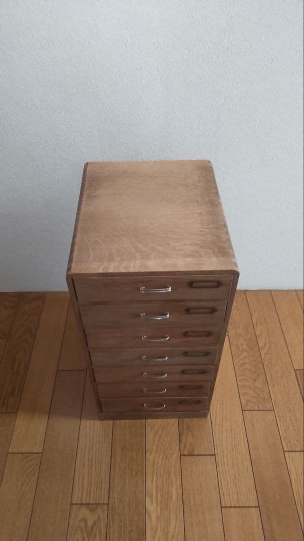 木製　７段　小引き出し　収納　昭和レトロ