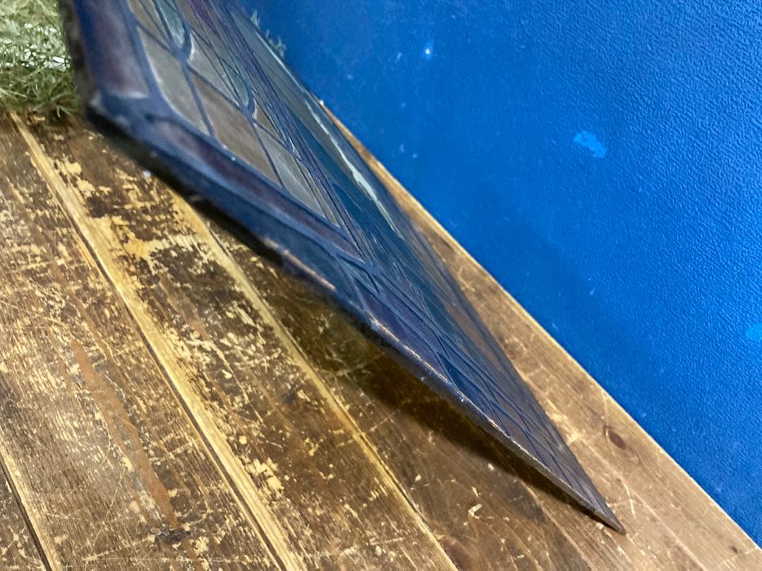 ステンドグラス　壁掛けインテリア　アンティーク調　ヴィンテージ　ユニコーン