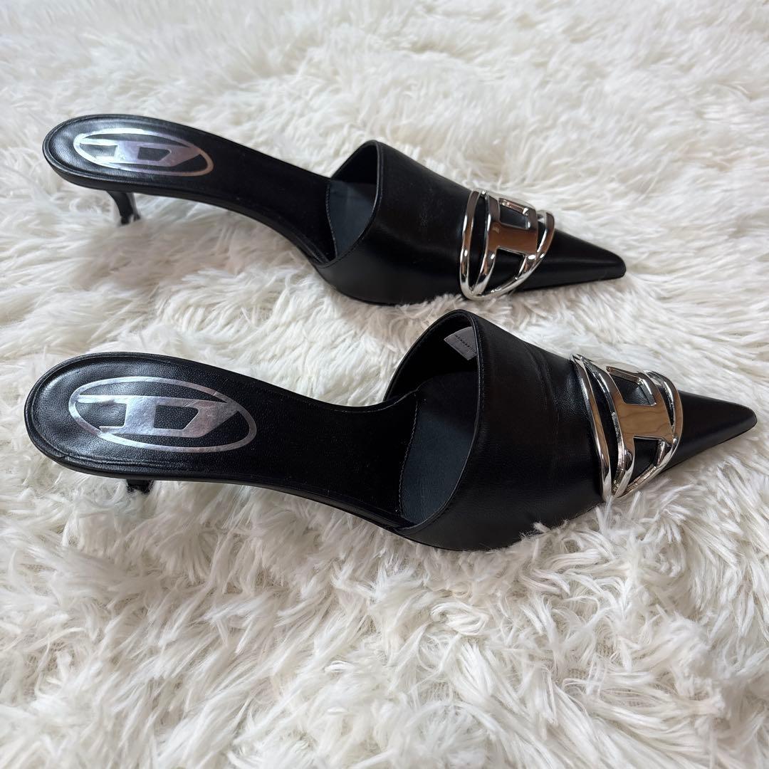 ☆美品☆DIESEL ディーゼル D-VENUS ミュール ハイヒール Dロゴ