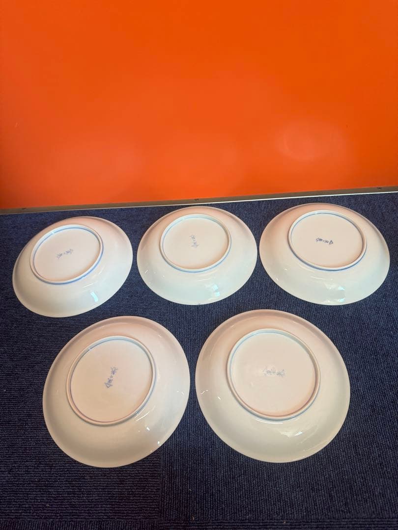 2023 深川製磁　葡萄瑠璃　皿　5客　金彩　未使用