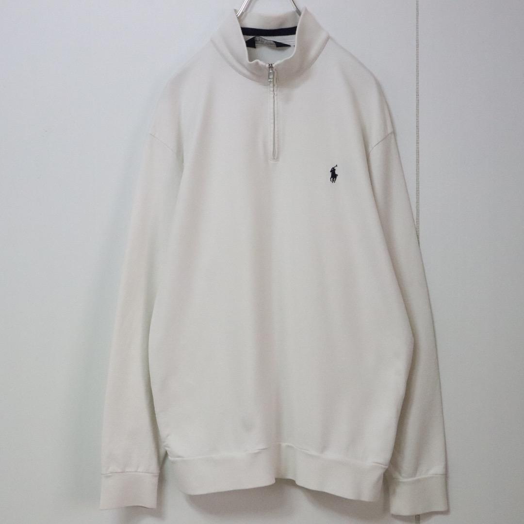 【ハーフジップ】ポロゴルフ ラルフローレン スウェット 刺繍ロゴ ピマコットン