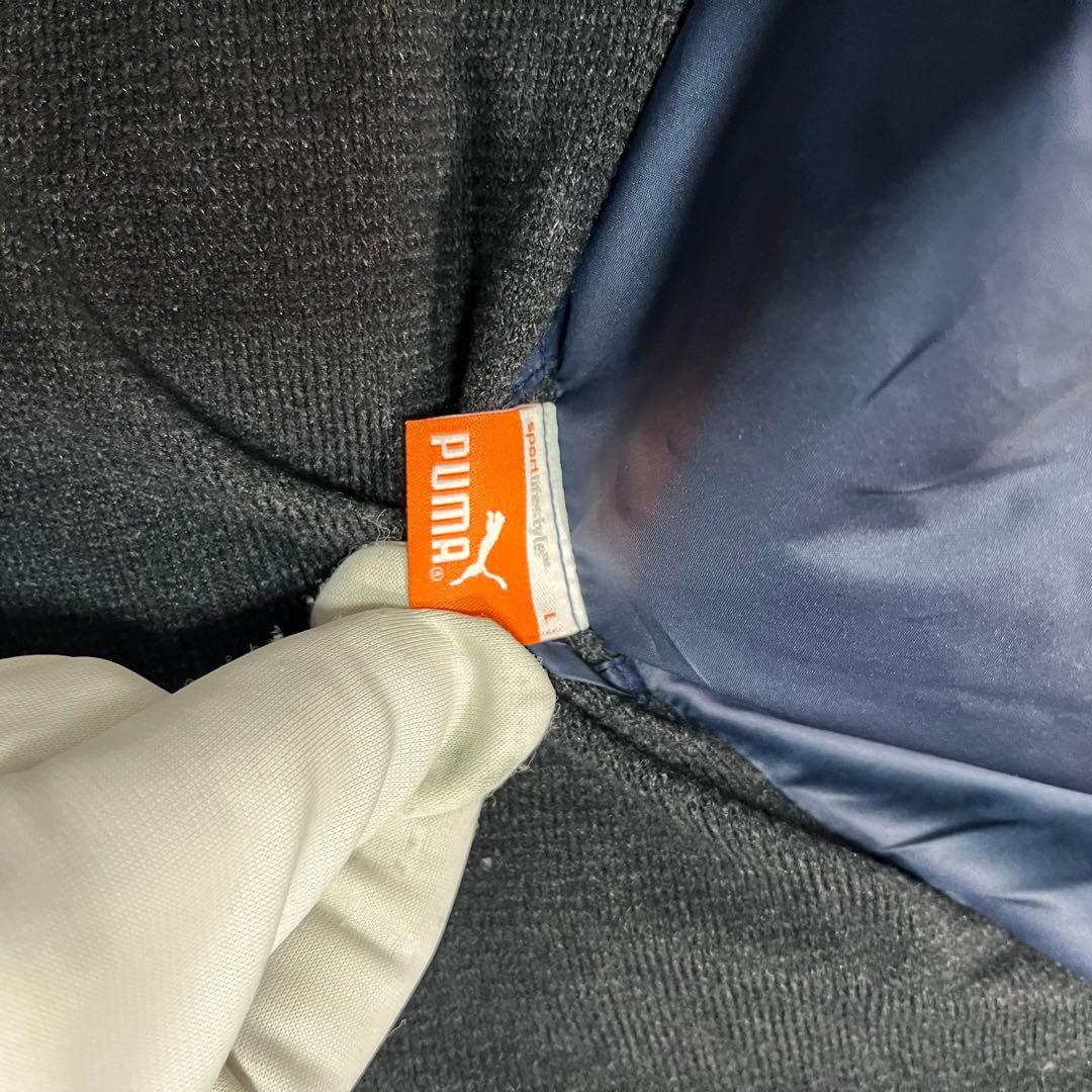 PUMA プーマ　ダウンコート　ベンチコート　肉厚　L ネイビー　大きいサイズ