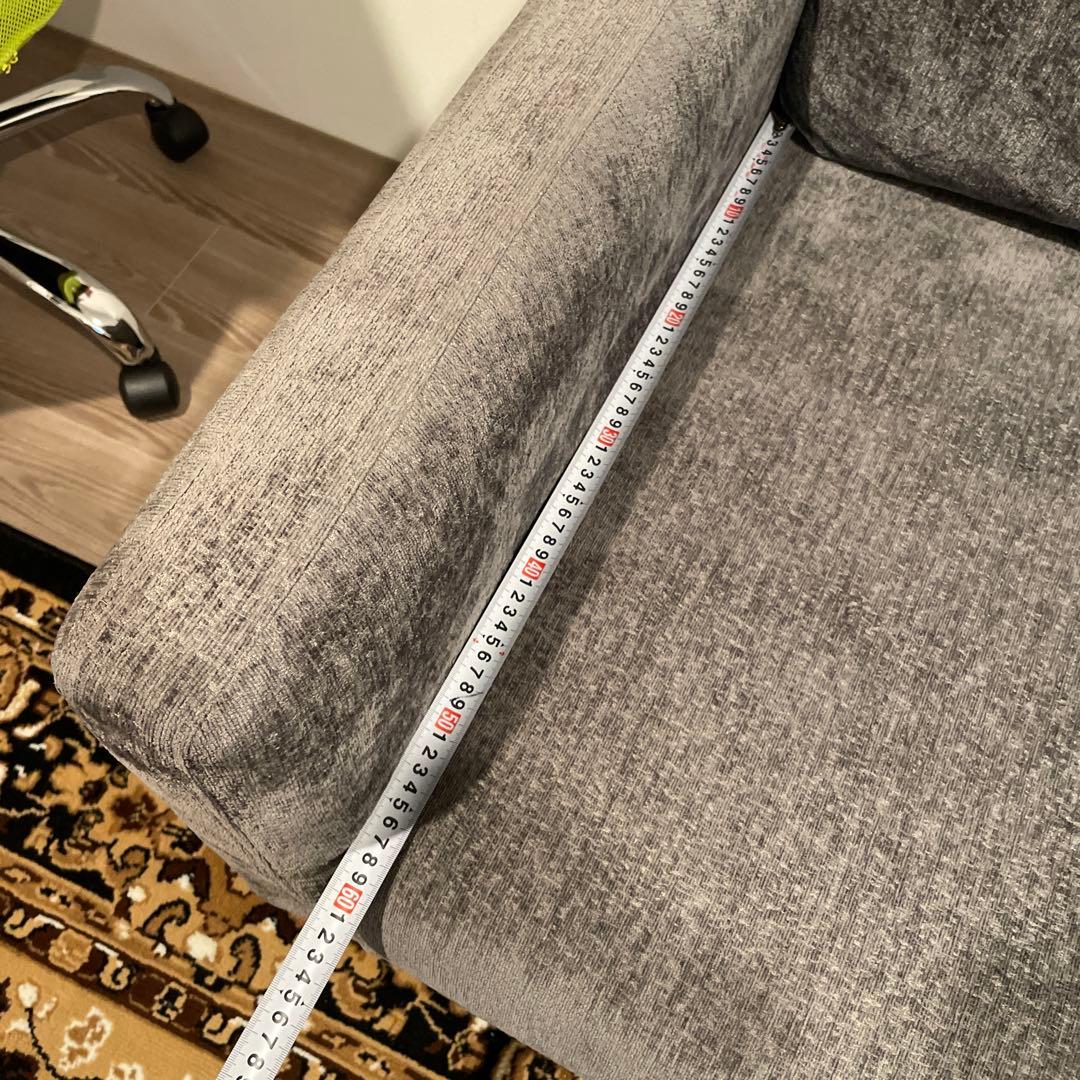 緊急値下げ！！モダンデコ　グレー ファブリックソファ