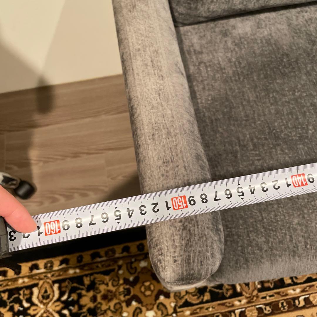 緊急値下げ！！モダンデコ　グレー ファブリックソファ