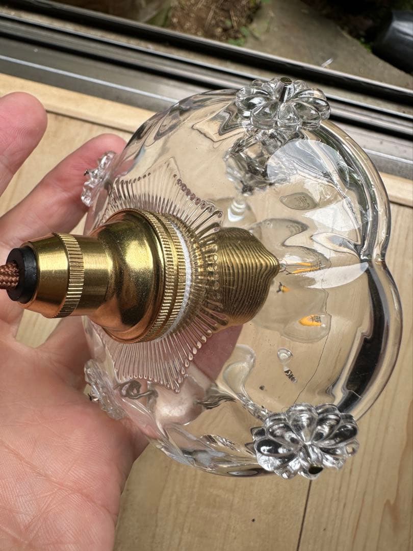 1920年代 フランス アンティーク 雨に濡れた可愛いお花のミニシャンデリア＊