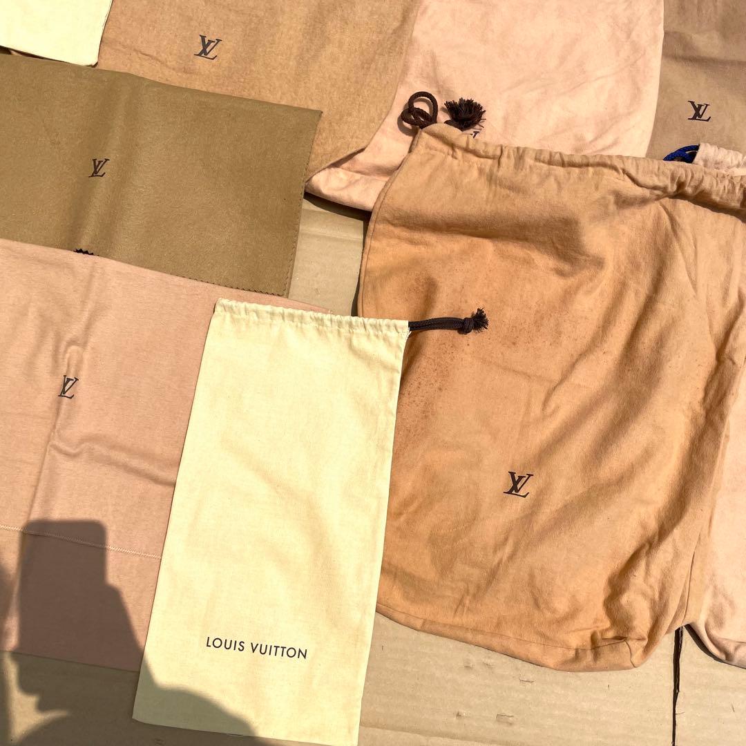 ルイヴィトン LVロゴ ショッパー 保存袋 巾着 ブラウン 大量まとめ 50枚