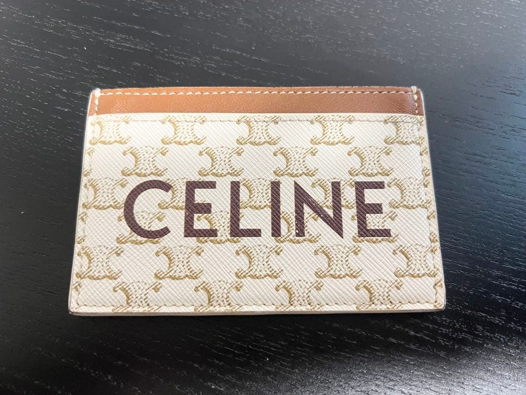 CELINEセリーヌ/カードケース/名刺入れ/トリオンフ/クリームブラウン