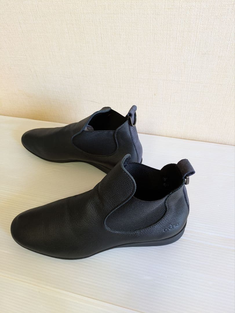 アルシュ NASSEY サイドゴアショートブーツ 黒 38