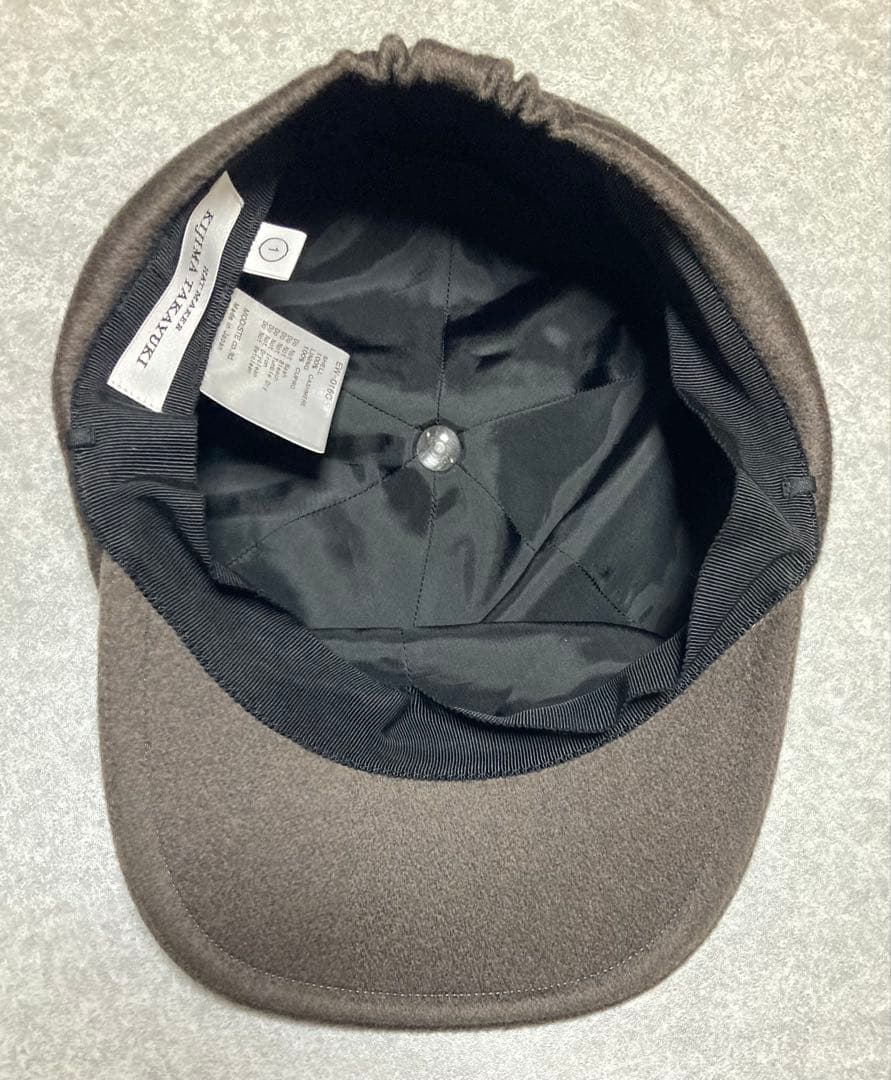 ク*み様 【美品】キジマ タカユキ カシミヤ キャップ ブラウン サイズ1