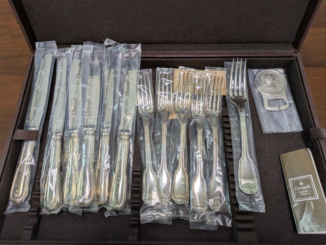 【未使用】クリストフル ＿ナイフ＆フォーク （各４本）