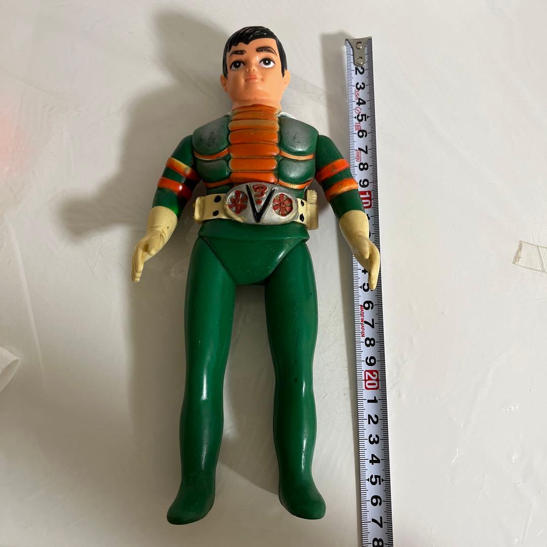 ⚠️当時物・レア　仮面ライダーV3 スタンダードサイズ　旧バンダイ　面取れ　ソフビ